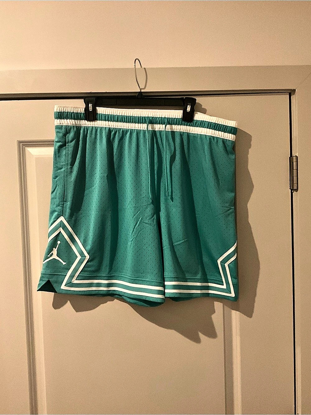 Jordan Sport Dri-FIT Mesh Diamond Shorts Green & White XXL NWT